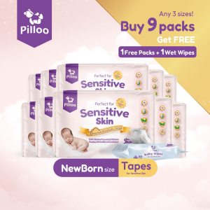Pilloo Signature Newborn Tape Diapers Bundle Deal
