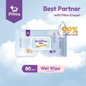Pilloo Non-Alcohol Baby Wipes 80 Pcs